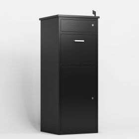 Package Delivery Box for Outside with Lock15.74"L*16.92"W*44.5"H, Heavy-Duty Steel Package Drop Box with Anti-Theft Design, Weather-Resistant