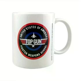 1 Top Gun Fighter Jet 11oz White Ceramic Coffee Mug - Reusable, Dishwasher Safe, Insulated Cup with "United States