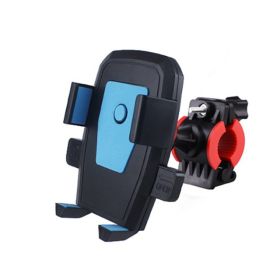 Motorcycle Bicycle Universal Phone Holder Stand Auto Lock Mobile Phone Holder Motor Bike Handlebar Clip Stand GPS Mount Bracket (Color: Dark Blue)